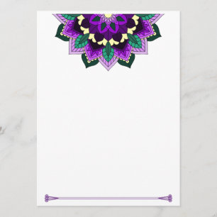 Mandala Motif 02 en violet Menu