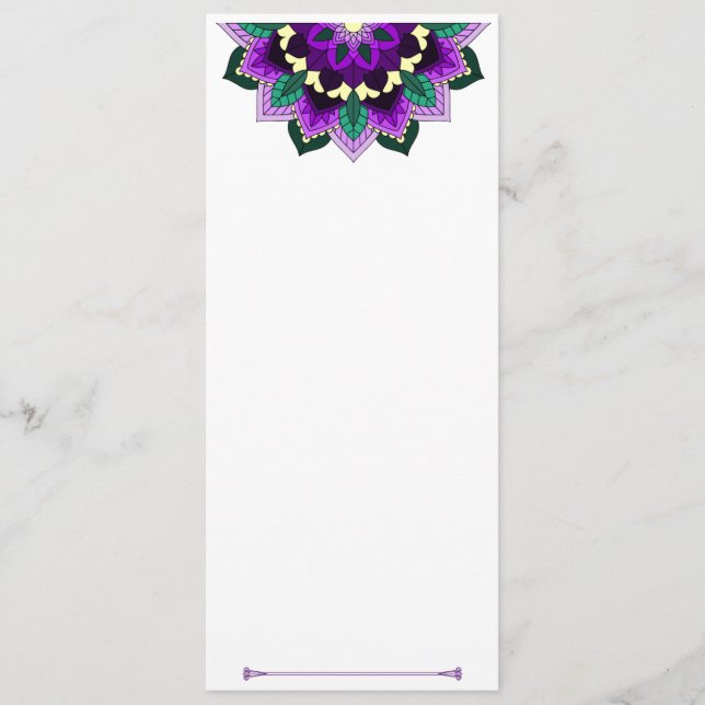 Mandala Motif 02 en violet Programme (Devant)