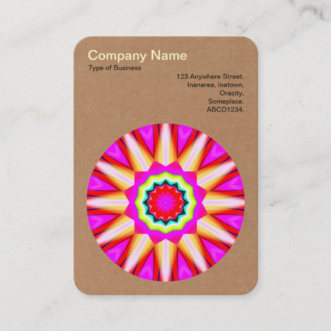 Mandala Motif 030 - Cardboard Business Card (Front)