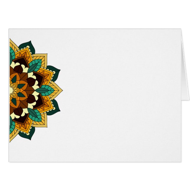 Mandala Motif 2002 en jaune et bronzette (Devant horizontal)