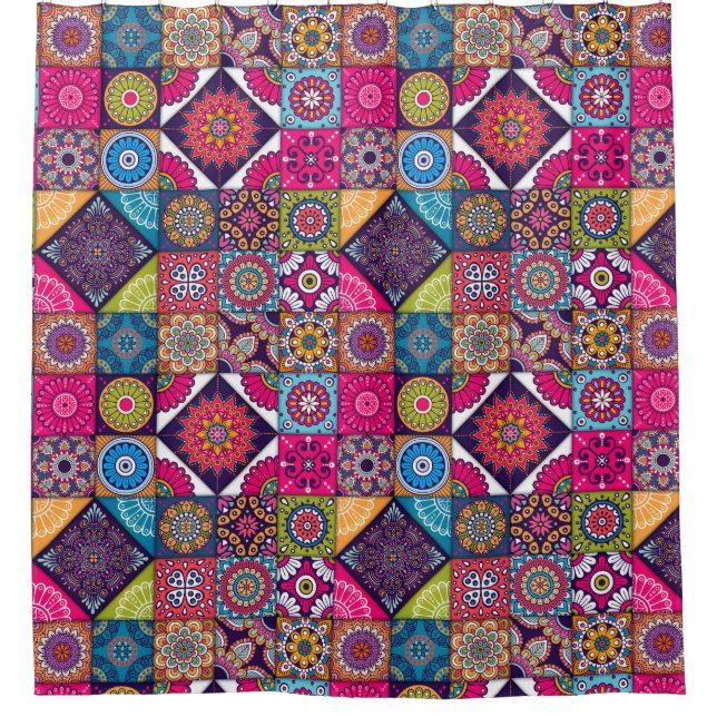 Mandala Motif rideau de douche (Devant)