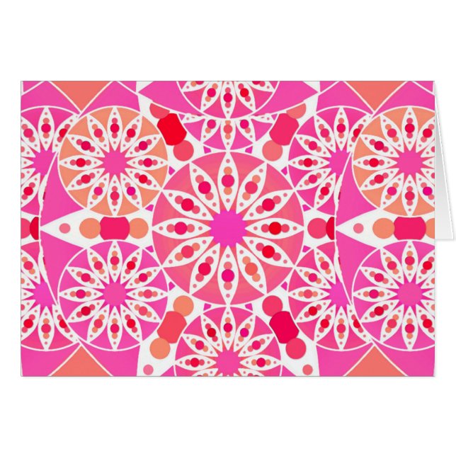 Mandala motif, tons rose et corail (Devant Horizontal)