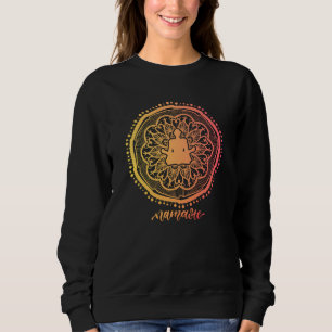 Mandala Namaste Yoga in Mandala Silhouette Art Sweatshirt