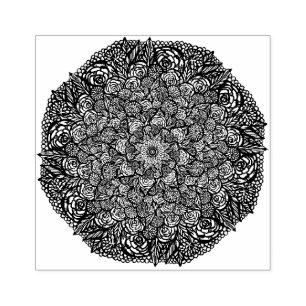 Mandala Nature Floral                              Rubber Stamp