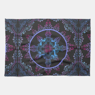 Mandala Night Flower Kitchen Towel