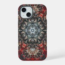 Mandala Numérique Rouge et Blanc