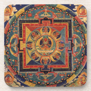 Mandala of Amitayus. 19th century Tibetan school Coaster