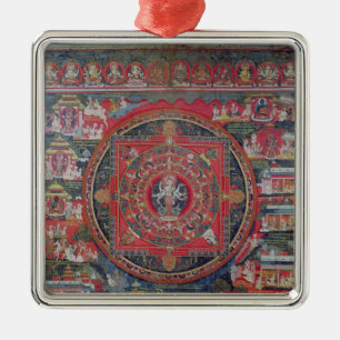 Mandala of Amoghapasa Metal Ornament