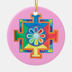 Mandala of Creation Ceramic Ornament