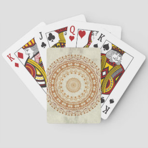 Mandala of Desire in Golden Yellow Playing Cards