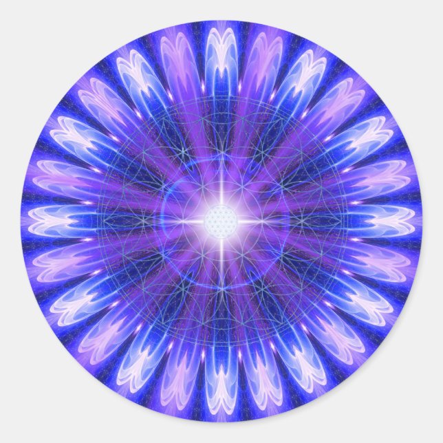 Mandala of Intuition Classic Round Sticker (Front)