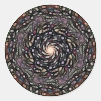 Mandala of Sanguine Splendour (Sticker) Classic Round Sticker