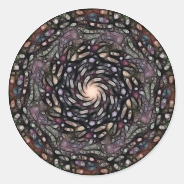 Mandala of Sanguine Splendour (Sticker) Classic Round Sticker (Front)