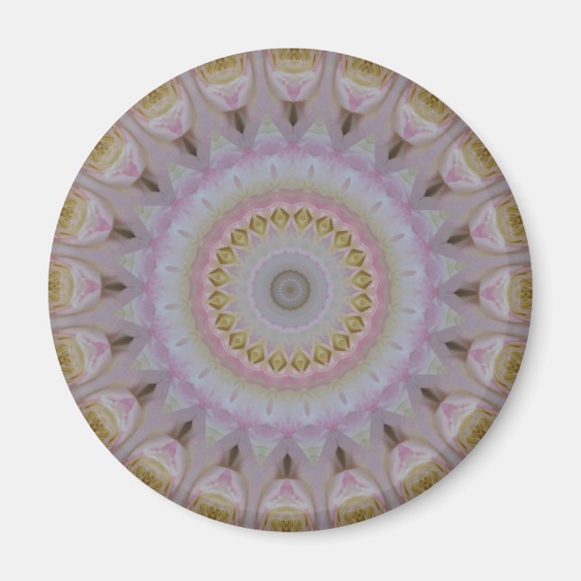 Mandala Of Yellow Roses Magnet (Front)