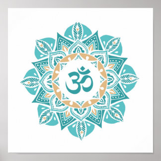 Mandala Om spiritual Poster