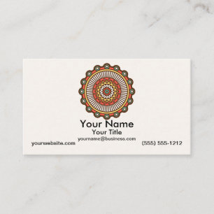 Mandala on Cream Business Card