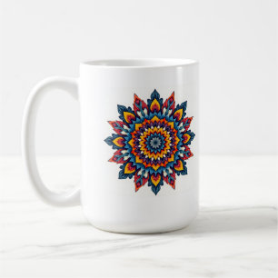 Mandala on white coffee mug