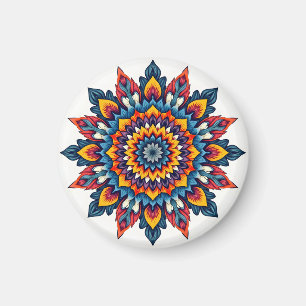 Mandala on white magnet