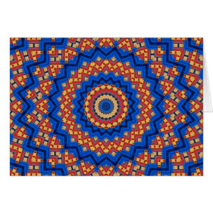Mandala orange blue