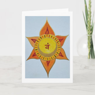 Mandala orange holiday card