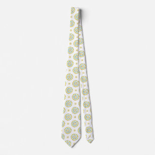 Mandala Orange Yellow Blue AroAce Pride Flag Tie
