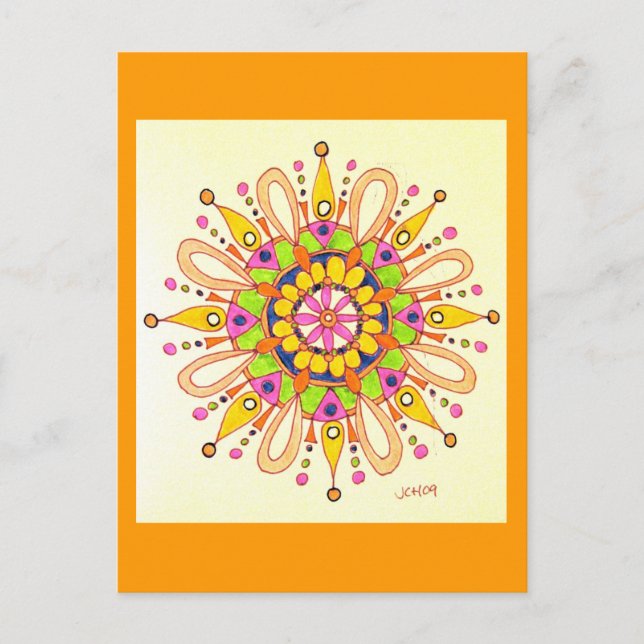 Mandala Original Drawing Postcard (Front)