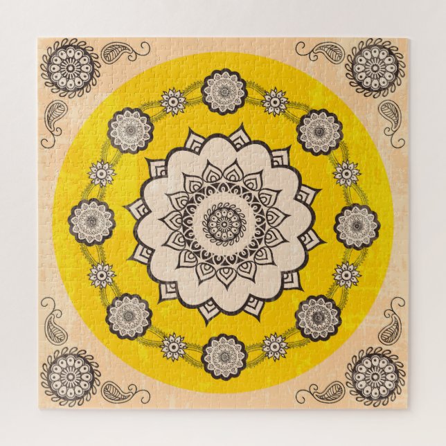 Mandala Ornamental: Ethnic Style Design. Jigsaw Puzzle (Vertical)