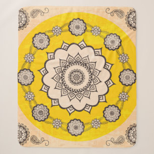 Mandala Ornamental: Ethnic Style Design. Sherpa Blanket
