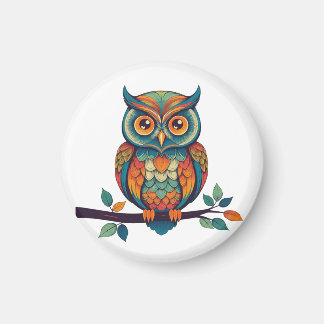 Mandala Owl Magnet