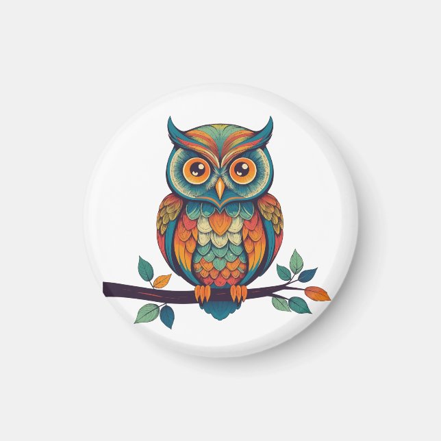 Mandala Owl Magnet (Front)
