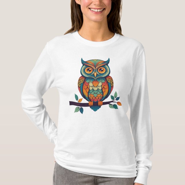 Mandala Owl T-Shirt (Front)