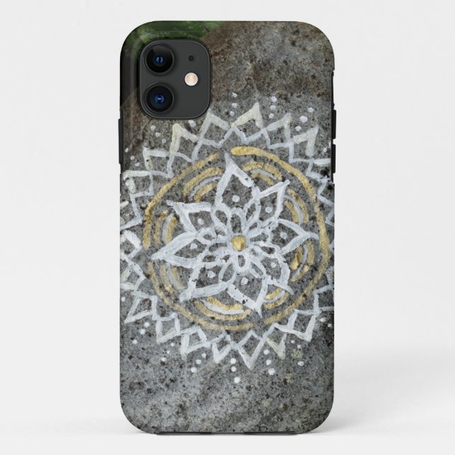 Mandala painted stone iPhone SE + iPhone 5/5S Case (Back)