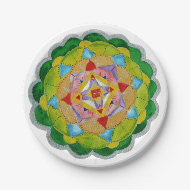 Mandala Party Paper Plates 7 in (Front)