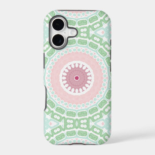 Mandala pastel en menthe et rose