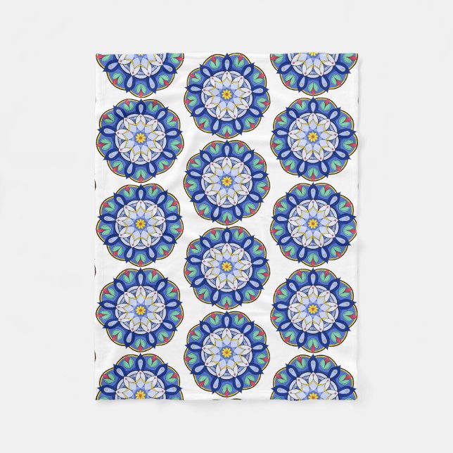 Mandala Pattern 01 Fleece Blanket (Front)