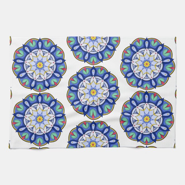 Mandala Pattern 01 Kitchen Towel (Horizontal)