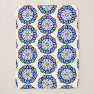 Mandala Pattern 01 Sherpa Blanket