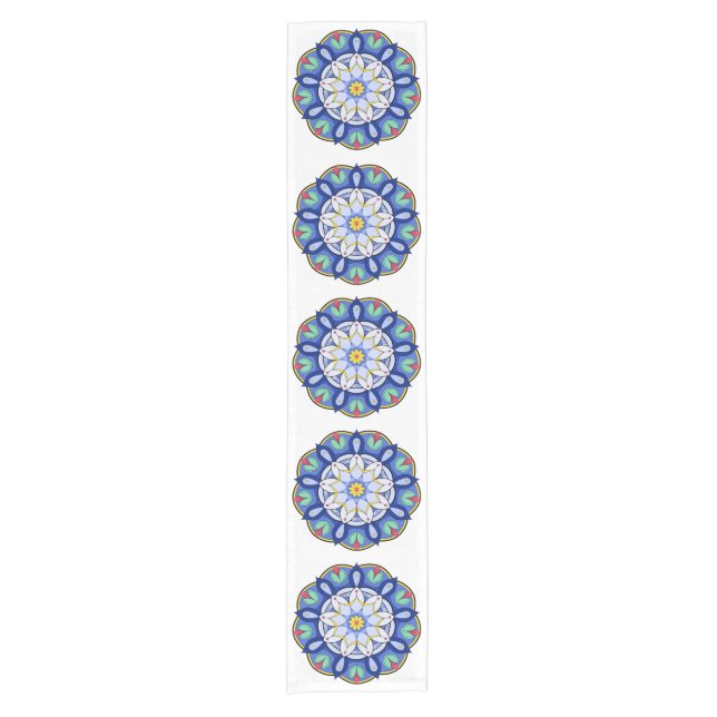 Mandala Pattern 01 Short Table Runner (Front)
