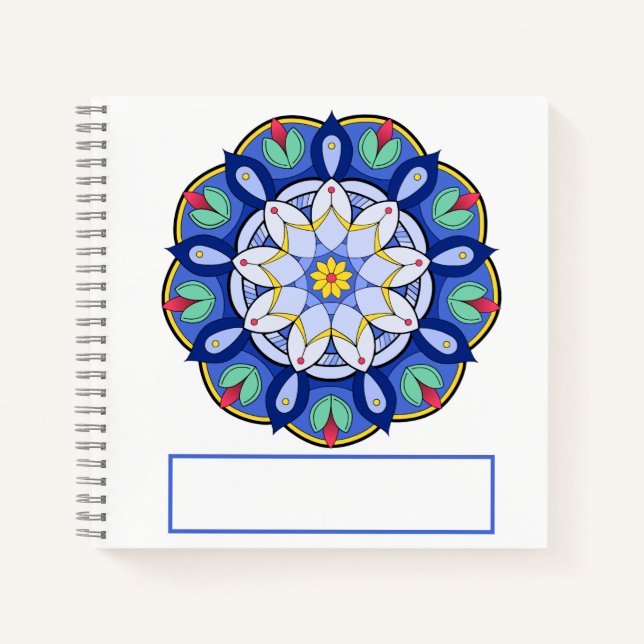 Mandala Pattern 01 Spiral Notebook (Front)