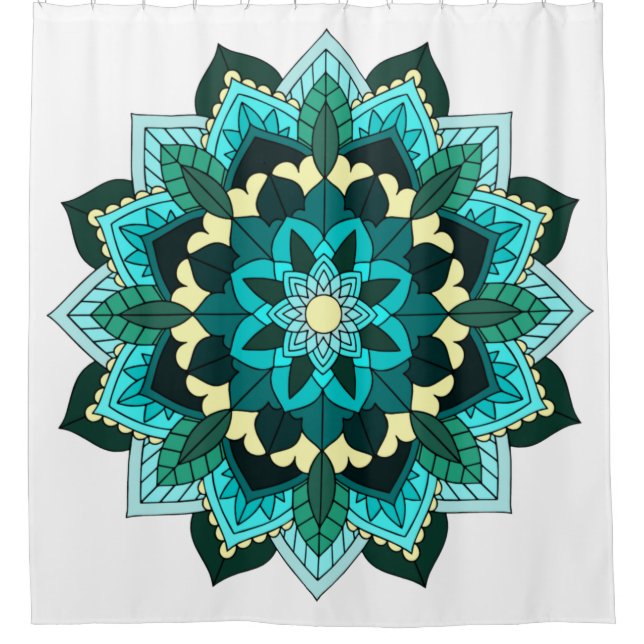 Mandala Pattern 02 in aqua (Front)