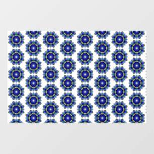 Mandala Pattern 02 in blue Window Cling