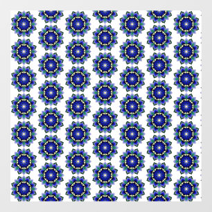 Mandala Pattern 02 in blue Window Cling