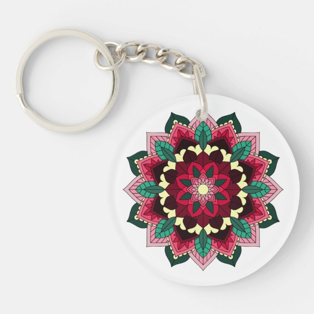 Mandala Pattern 02 in deep pink (Devant)