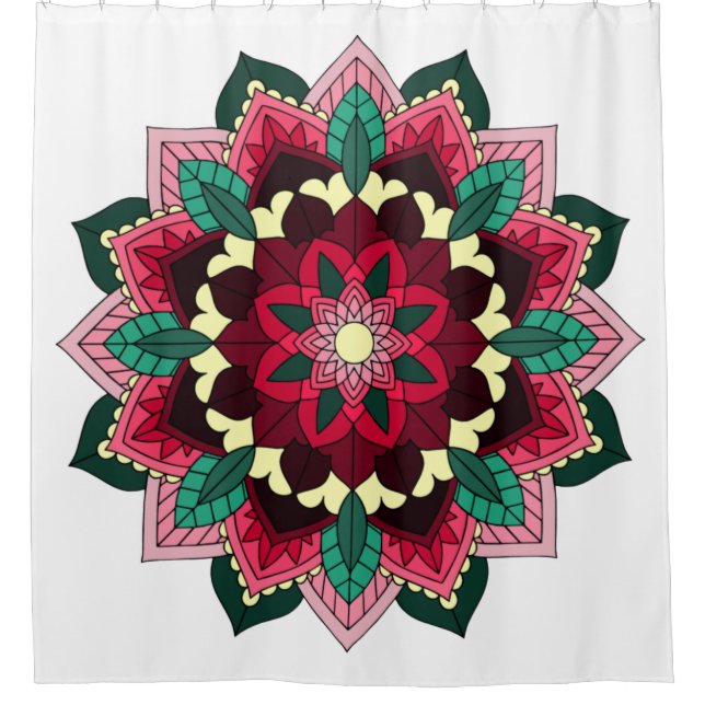Mandala Pattern 02 in deep pink (Front)