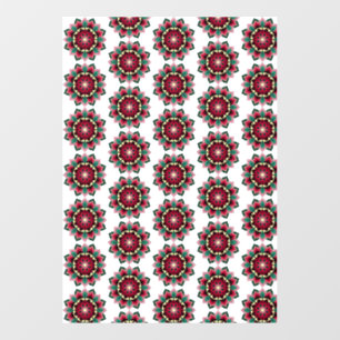 Mandala Pattern 02 in deep pink Window Cling