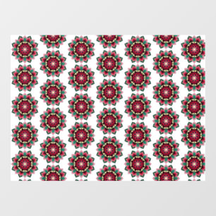 Mandala Pattern 02 in deep pink Window Cling