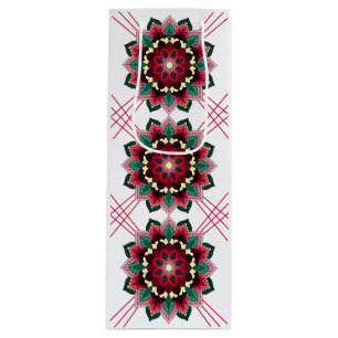 Mandala Pattern 02 in deep pink Wine Gift Bag