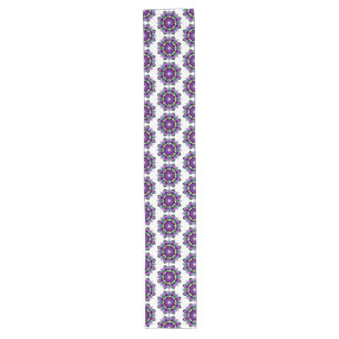 Mandala Pattern 02 in purple Long Table Runner