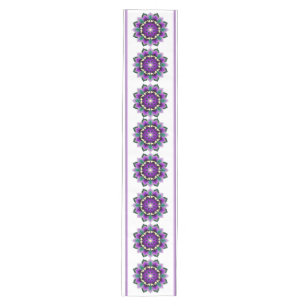 Mandala Pattern 02 in purple Medium Table Runner