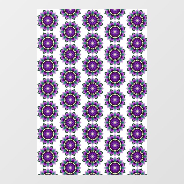 Mandala Pattern 02 in purple window cling (Sheet)